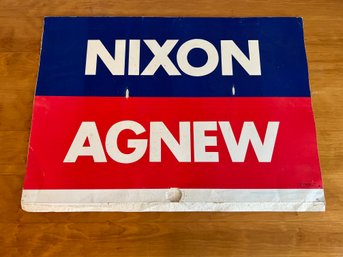 Original Nixon Agnew Political Campaign Sign