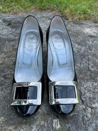 Roger Vivier Black Patent Leather Heels Size 36.5