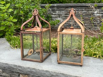 Pair Of Antique Lanterns/Candleabras