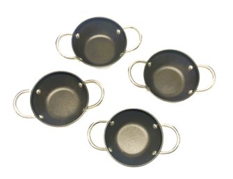 Four Cooks Essentials 5' Nonstick Stainless Steel Pans-NOS