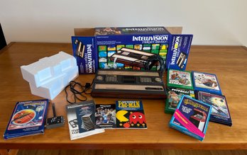 Vintage Intellivision Gaming System With Games In Original Boxes