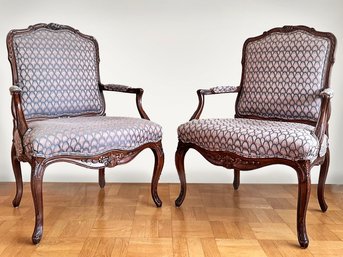 A Pair Of Louis XV Fauteuils By Sherill Furniture