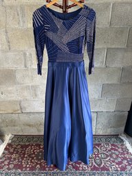 Betsy Adam Size 4 Blue Dress