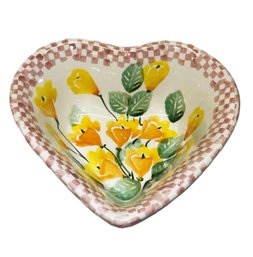 Cute Ceramic Heart Shaped Bowl Made In Italy By Ancora