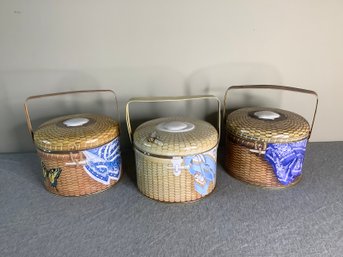 Weeds 1992 Nantucket Lightship Basket Tins Lot