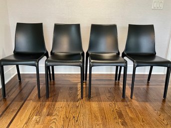 Set Of Four Ligne Roset Slim Dining Chairs