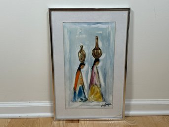 DeGrazia 'Water Maidens' Framed Lithograph