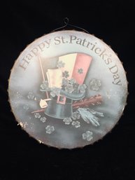 Vintage Happy St. Patrick Bottle Cap Wall Decor