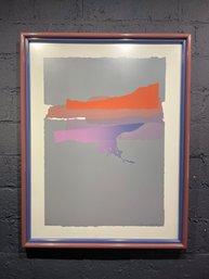 Vintage Frank Rowland Abstract Serigraph Titled Palette Two - Signed/Numbered