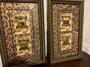 Animals With Animal Mats And Gold Frames (2)