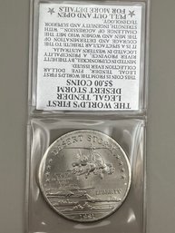 Beautiful 1991 TheWorld's First Legal Tender Desert Storm $5 Coin