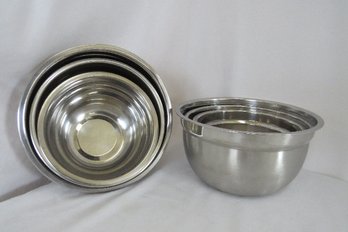 2 Sets Of 3 Stainless Steel Nesting Mixing Bowls By Ernesto - Germany