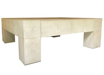 A Modern Shagreen Coffee Table By Lillian August For Hickory White