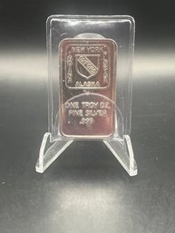 One Troy Ounce .999 Fine Silver Bar