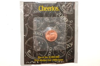 Cheerios One Of The 10,000,000 First Minted Year 2000 Coin W/ COA