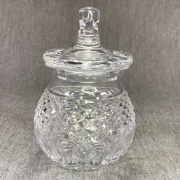 Beautiful Like New WATERFORD Crystal Lidded Condiment Jar - No Damage - Very Usable Piece - Could Used As Vase