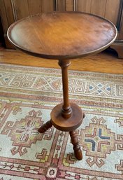 Vintage Wooden Pedestal Table - Mid Century