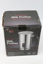 New Stainless Steel Premier Electric Milk Frother & Cappuccino Maker From Chef's Star