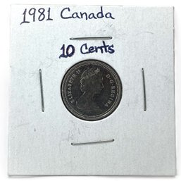 1981 Canadian 10 Cent Coin