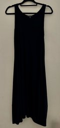 Eileen Fisher Cotton Tulip Dress Black, Size Medium