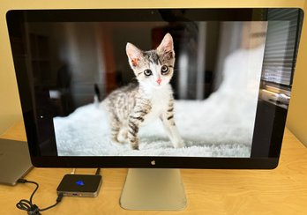 Apple Thunderbolt Display 27 Inch Monitor Model A1407  With USB Thunderbolt Hub By OWC