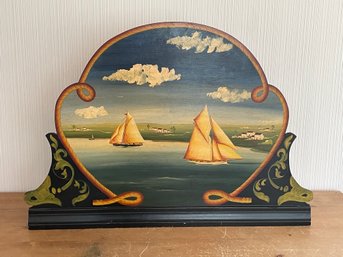 Fair Acres Don Andres Designs Canton MA Hand Painted Nautical Scene On Wood Panel