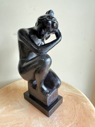 Asian Nude Statue  Signed ALVA