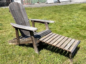 A Weathered Cedar Adirondack Lounge Chair