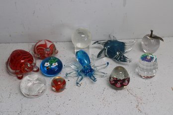 Lot Of 11 Decorative Glass Possibly Marano