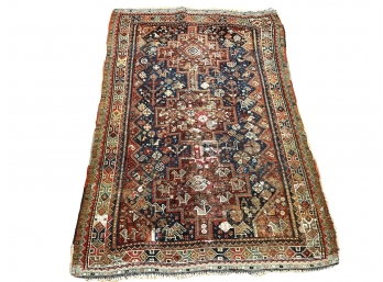 (3.6 X 5.25) Antique Oriental Rug