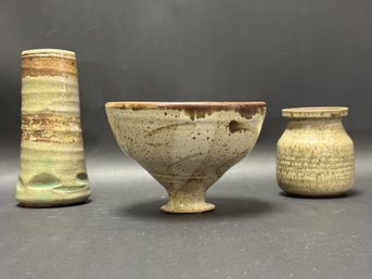 A Selection Of Gorgeous Studio Pottery In Earth Tones