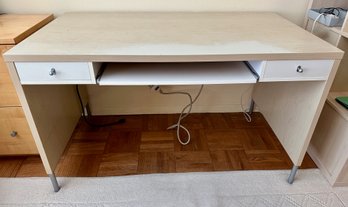 Ikea 2 Drawer Wood Veneer Desk