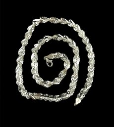 Gorgeous Italian Sterling Silver Twisted Design Necklace