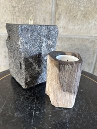 Stone Candle Holders