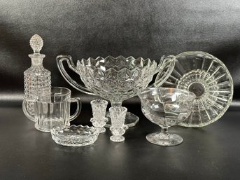 Another Assortment Of Vintage Cut & Pressed Glass