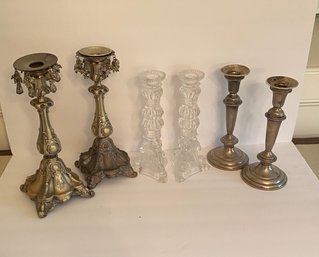 Candlesticks Including Silver Or Silverplate