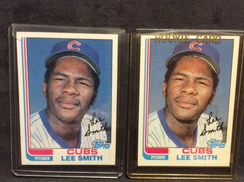 (2) 1982 Topps Lee Smith Rookie Cards - M