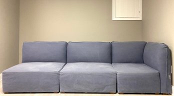 Pottery Barn Teen -  Denim Twill - 3pc Modular Sectional