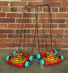 Vintage Mini Mow Lawn Mower Toy (Lot Of 2)