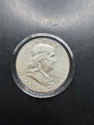 1962 Benjamin Franklin Silver Half Dollar