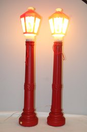 Vintage Pair Of Indoor / Outdoor Empire Blow Mold Street Lights