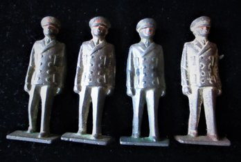 4 Antique Lead Officer Soldiers, Manoil Barclay