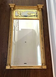 An American Neoclassical Eglomise Mirror - Gilt Wood Frame - 19th C