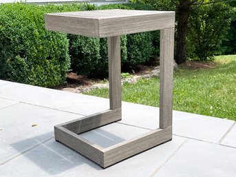 A Teak Side Table By Restoration Hardware