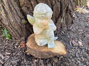 A Concrete Garden Cherub