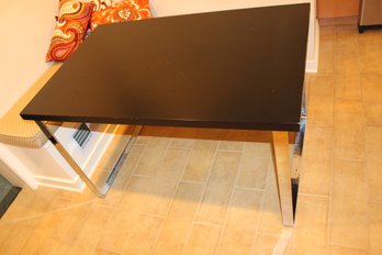 Black Table Chrome Legs 49x32x30 Inch