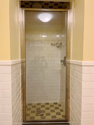 A Polished Nickel Finish Shower Door/frame - Lower Level