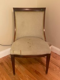 ANTIQUE EMPIRE MAHOGANY SLIPPER CHAIR