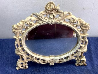 Vintage Ornate Iron Vanity Mirror