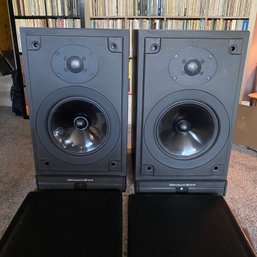 MS30 Speakers Music Series By Mourdan Short 8 Ohms 10x11x17 Tested Great Sound Very Clean Minty